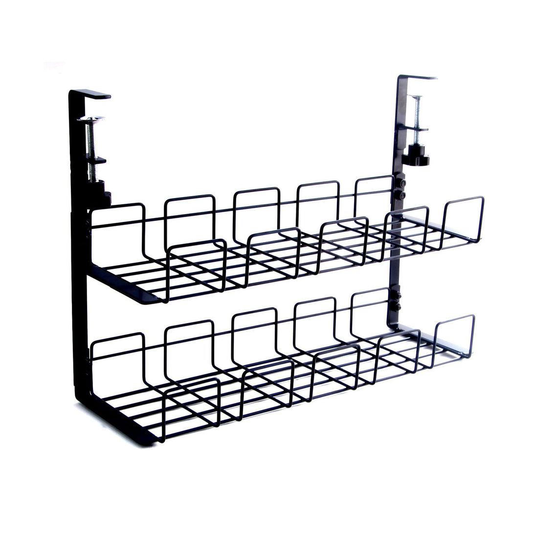iDock Portable Wrought Iron Desktop Wire Storage and Sorting Shelf Desk Side Storage Shelf Hanging Wire Shelf - iDock Laptopstand