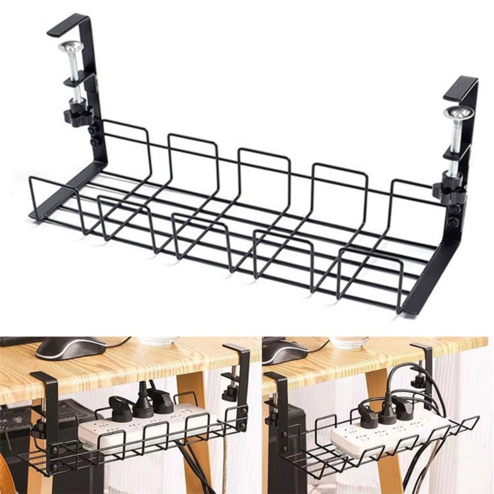 iDock Portable Wrought Iron Desktop Wire Storage and Sorting Shelf Desk Side Storage Shelf Hanging Wire Shelf - iDock Laptopstand