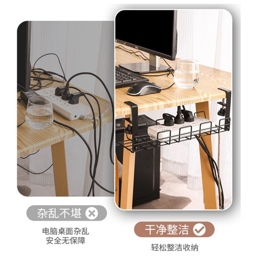 iDock Portable Wrought Iron Desktop Wire Storage and Sorting Shelf Desk Side Storage Shelf Hanging Wire Shelf - iDock Laptopstand