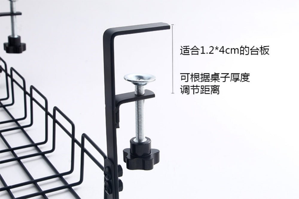 iDock Portable Wrought Iron Desktop Wire Storage and Sorting Shelf Desk Side Storage Shelf Hanging Wire Shelf - iDock Laptopstand