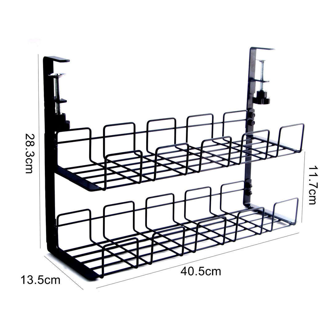 iDock Portable Wrought Iron Desktop Wire Storage and Sorting Shelf Desk Side Storage Shelf Hanging Wire Shelf - iDock Laptopstand