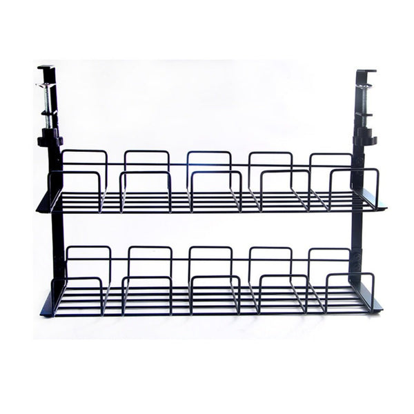 iDock Portable Wrought Iron Desktop Wire Storage and Sorting Shelf Desk Side Storage Shelf Hanging Wire Shelf - iDock Laptopstand