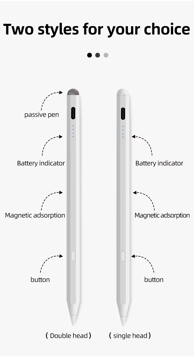 iDock Revocable Magnetic Active Stylus Pen for iPad from 2018 with Type C Port - iDock Laptopstand