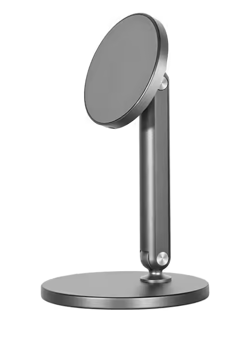 iDock Round Base Adjustable Aluminum Alloy Folding Magnetic Phone Holder For iPhone 12 13 14 Pro Max - iDock Laptopstand