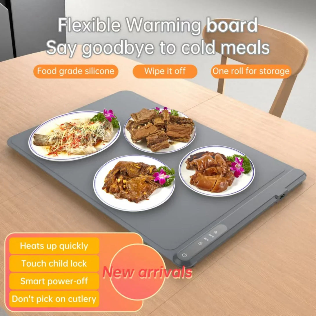 iDock Smart Household Portable Folding Food Warming Mat Easy Storage Electric Warming Tray for Food Silicone Food Warming Pad - iDock Laptopstand