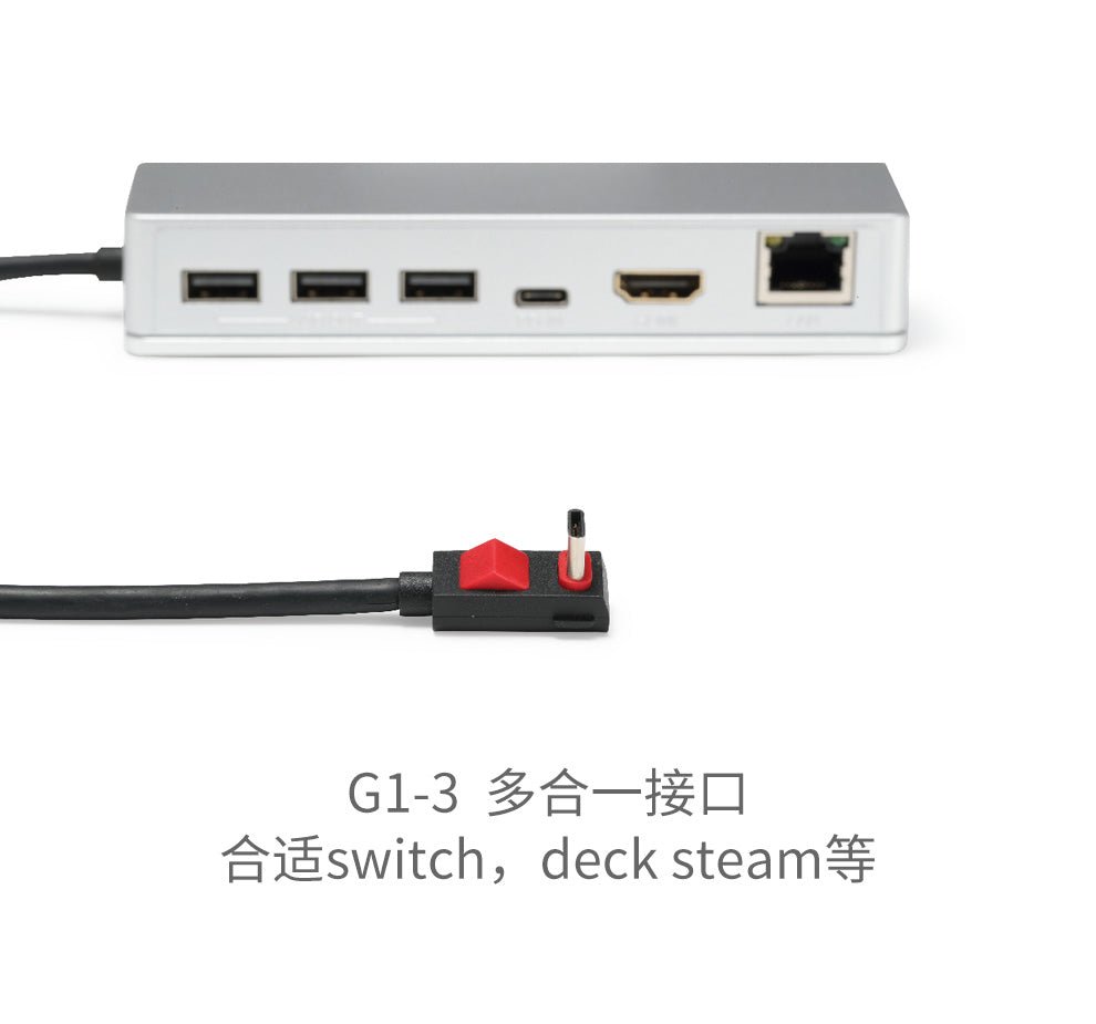 iDock Steam Deck Docking Station Extended Charging Base Screen Mirroring TV Keyboard Mouse Convenient Stand Handheld Console Accessories USB Optional - iDock Laptopstand