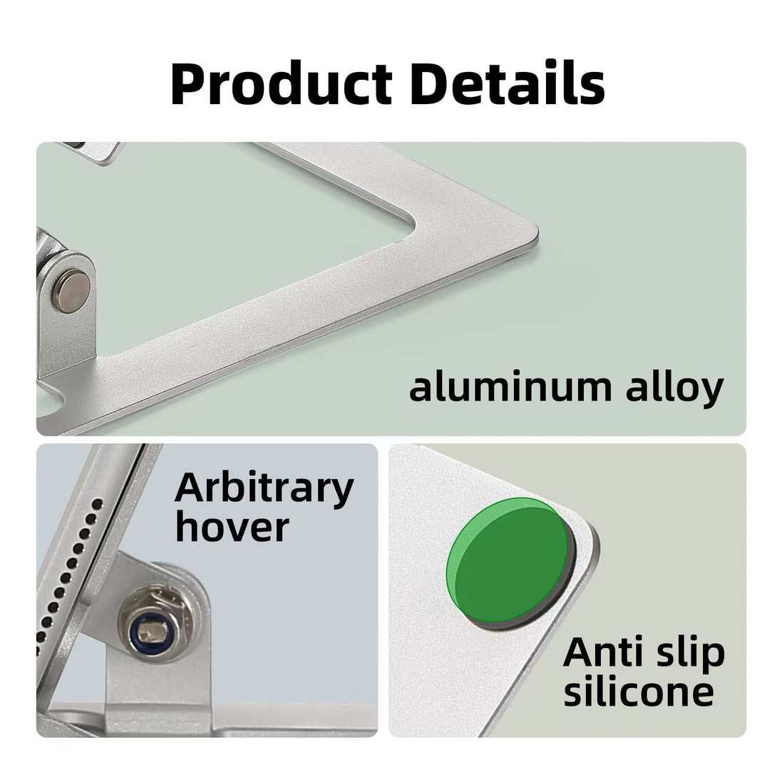 iDock Stylish Adjustable Angle Aluminum Alloy iPad Drawing Stand Holder Compatible With 7 - 13 Inch Tablets Books - iDock Laptopstand