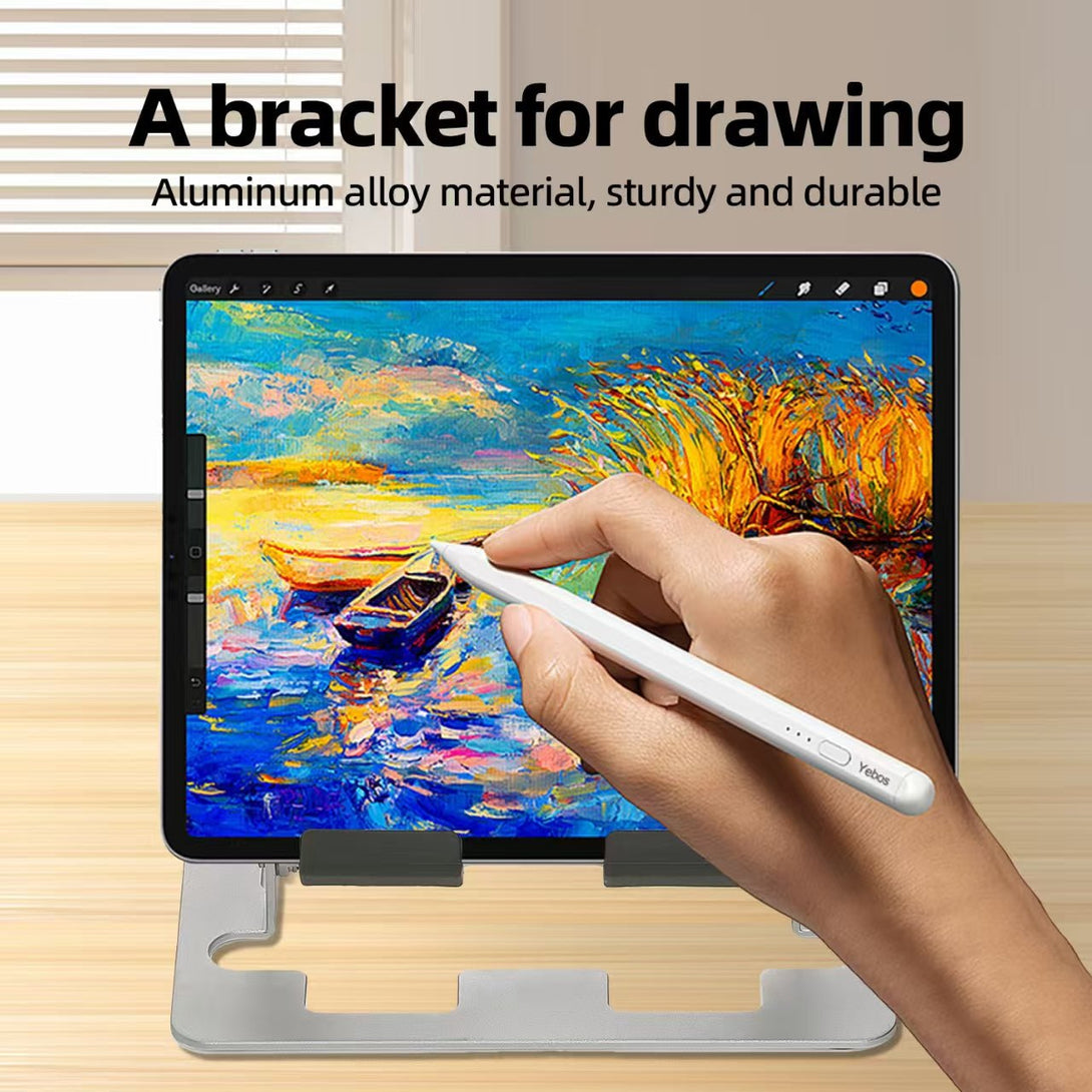 iDock Stylish Adjustable Angle Aluminum Alloy iPad Drawing Stand Holder Compatible With 7 - 13 Inch Tablets Books - iDock Laptopstand