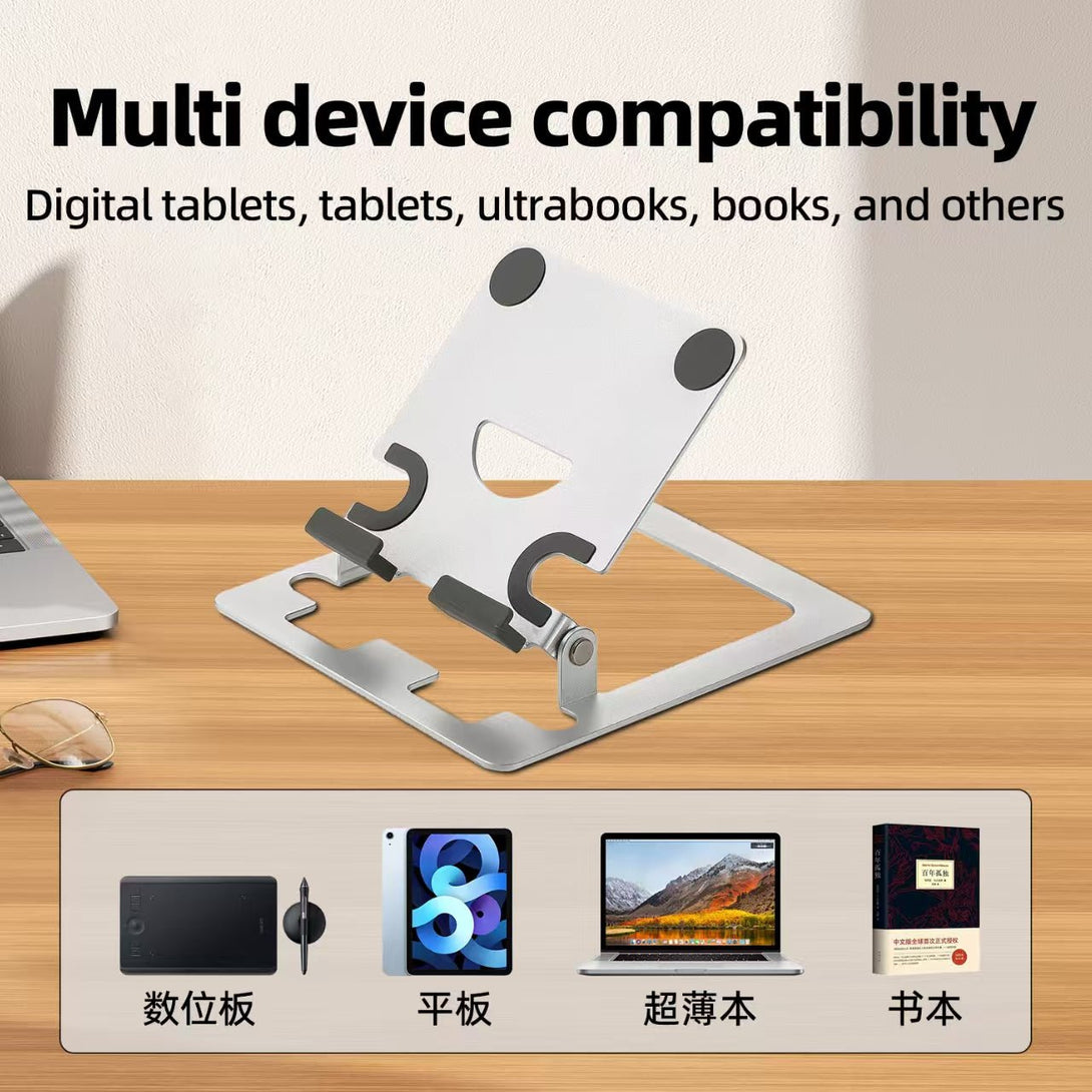 iDock Stylish Adjustable Angle Aluminum Alloy iPad Drawing Stand Holder Compatible With 7 - 13 Inch Tablets Books - iDock Laptopstand