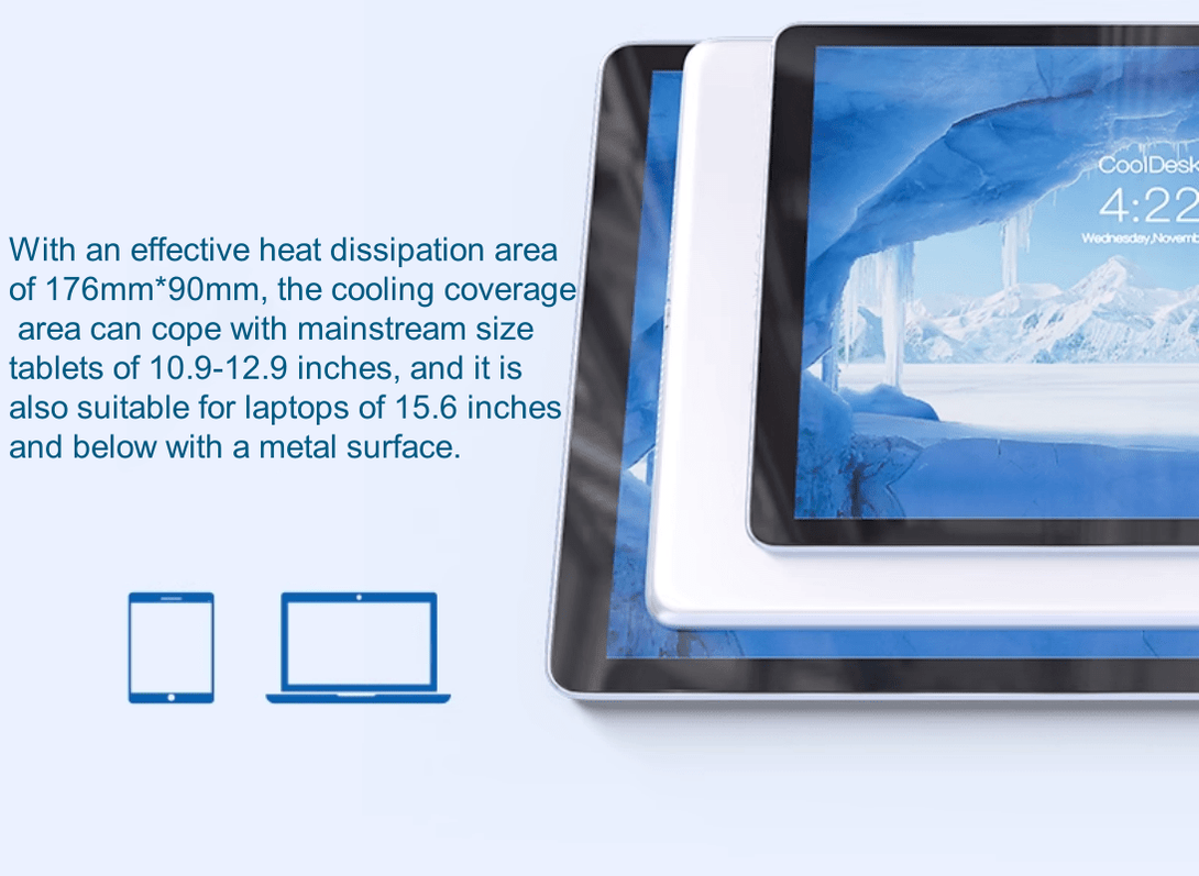 iDock Tablet Cooler Stand iPad Holder 120W Semiconductor Refrigeration Chicken Game Dedicated for 12.9 iPad 2024 iPad Pro 13 - iDock Laptopstand