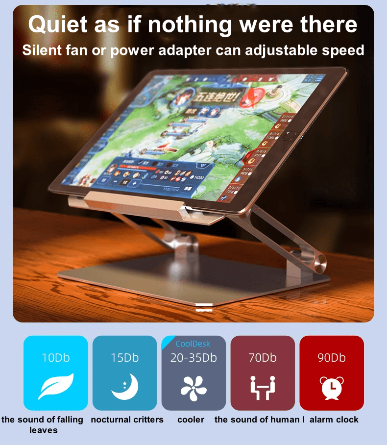 iDock Tablet Cooler Stand iPad Holder 120W Semiconductor Refrigeration Chicken Game Dedicated for 12.9 iPad 2024 iPad Pro 13 - iDock Laptopstand