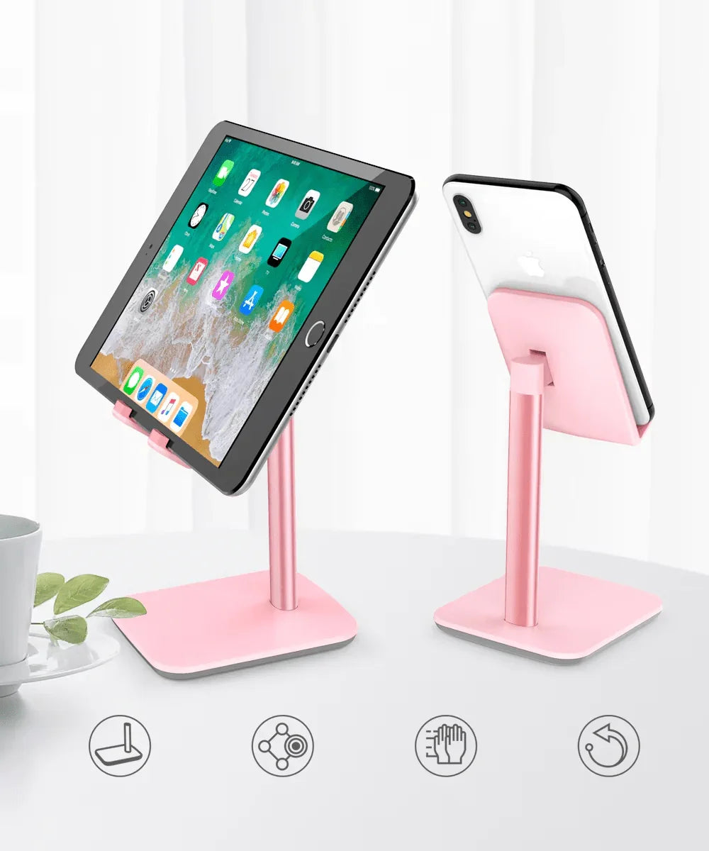 iDock Tablet Stand Adjustable Aluminum Alloy Cell Phone Holder Compatible with Smartphones and Tablets Up to 10 Inches - iDock Laptopstand