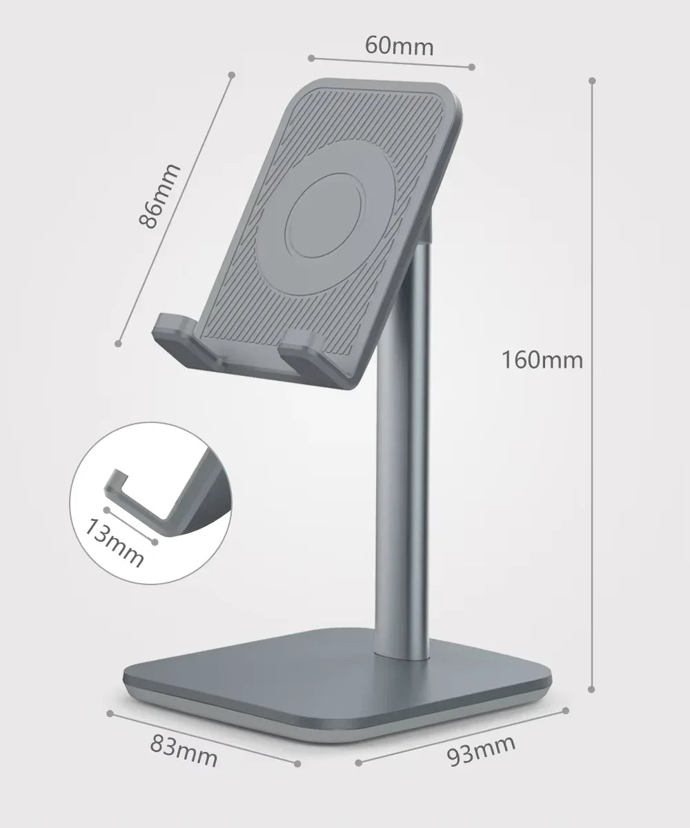iDock Tablet Stand Adjustable Aluminum Alloy Cell Phone Holder Compatible with Smartphones and Tablets Up to 10 Inches - iDock Laptopstand