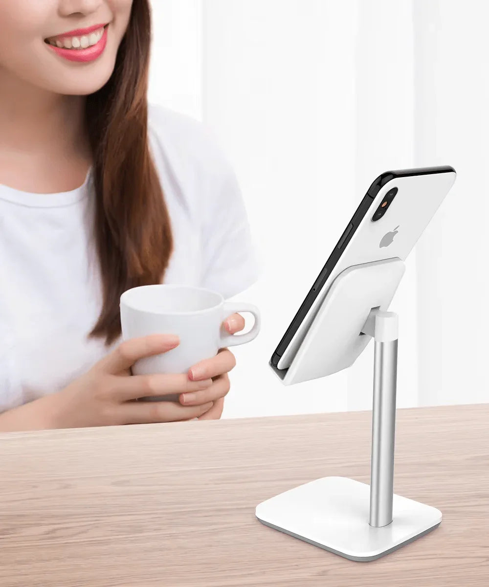 iDock Tablet Stand Adjustable Aluminum Alloy Cell Phone Holder Compatible with Smartphones and Tablets Up to 10 Inches - iDock Laptopstand