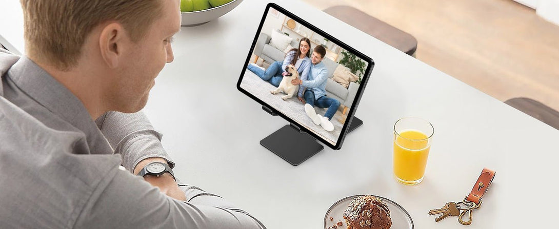iDock Tablet Stand Adjustable Tablet Holder for Desk Portable Folding Aluminum for iPad Stand Compatible with 4 - 13 inch Devices - iDock Laptopstand