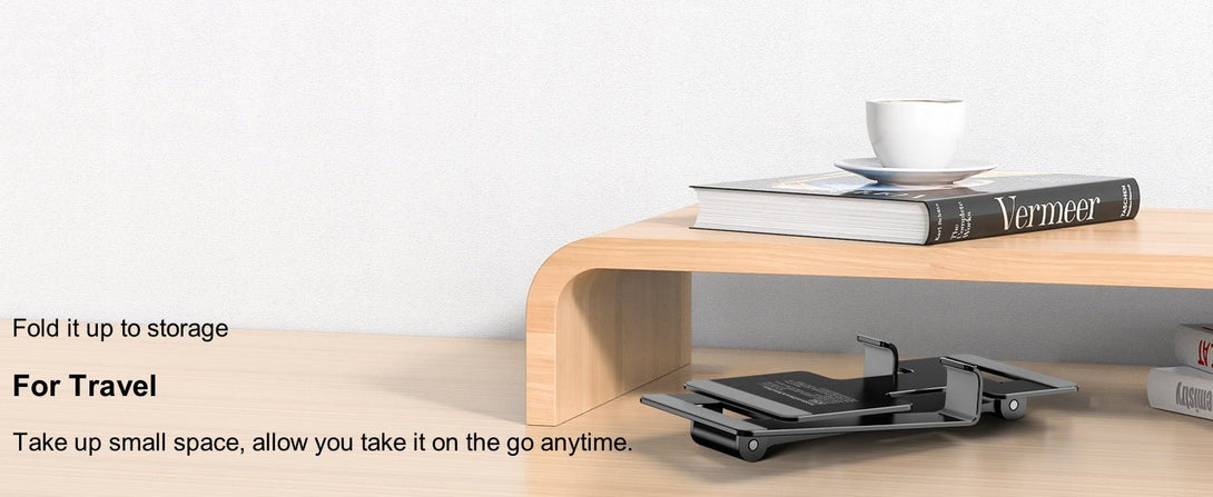iDock Tablet Stand Adjustable Tablet Holder for Desk Portable Folding Aluminum for iPad Stand Compatible with 4 - 13 inch Devices - iDock Laptopstand