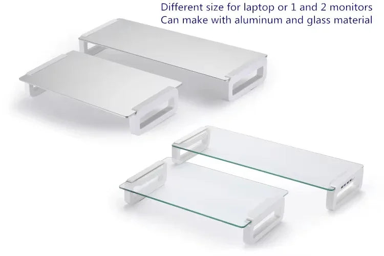 iDock Tempered Glass Multi - function Universal Laptop Monitor Stand - iDock Laptopstand