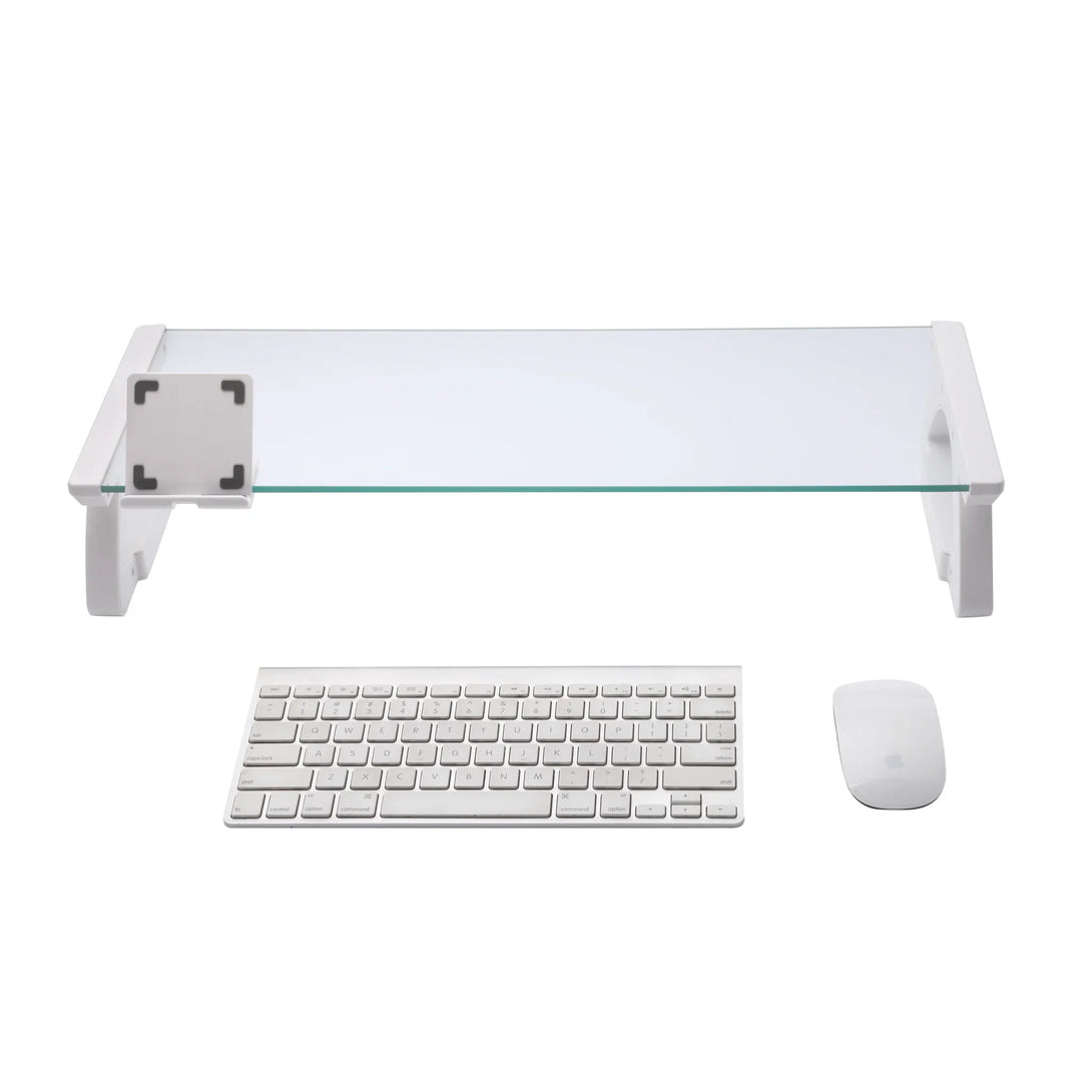 iDock Tempered Glass Smart Computer Monitor and Laptop Riser Stand with Phone Holder with USB Hub - iDock Laptopstand