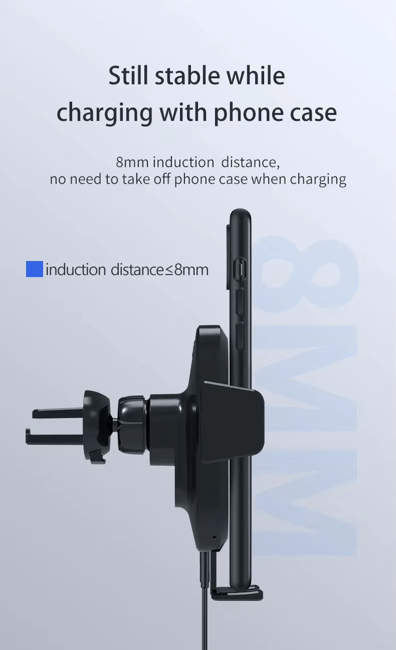iDock Three - axis Linkage Car Wireless Charging Mobile Phone Stand Smart Induction Automatic Holder - iDock Laptopstand