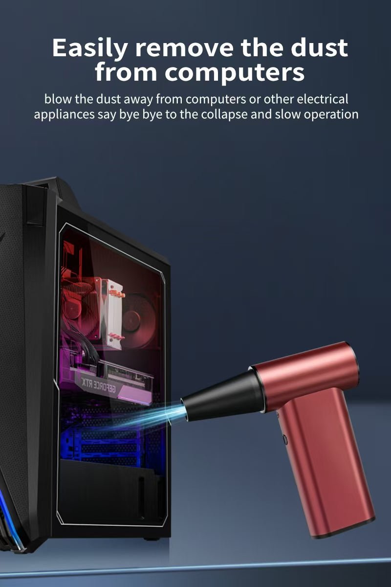 iDock Three - speed Adjustable Air Duster Multi - function Mini Jet Turbo Fan Mini Rechargeable Jet Turbo Fan - iDock Laptopstand