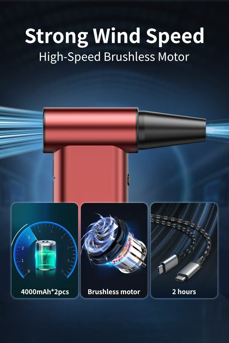 iDock Three - speed Adjustable Air Duster Multi - function Mini Jet Turbo Fan Mini Rechargeable Jet Turbo Fan - iDock Laptopstand