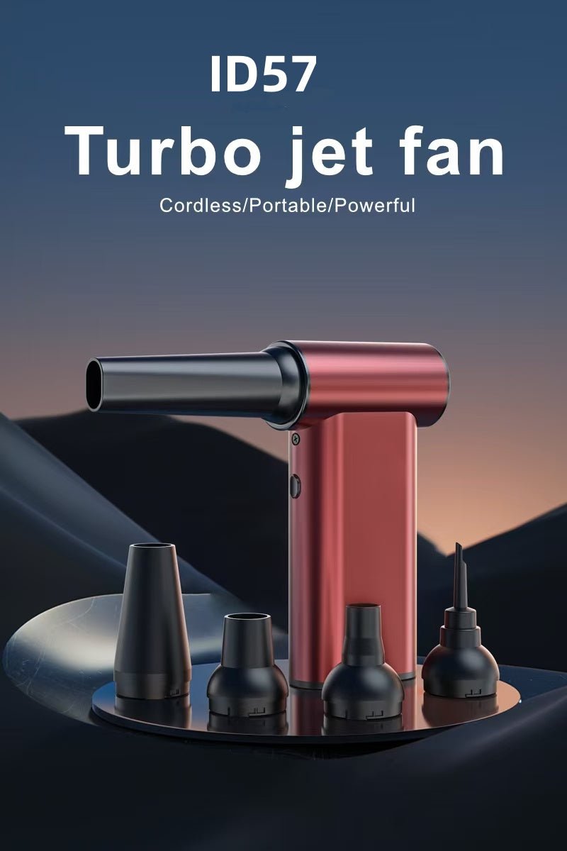 iDock Three - speed Adjustable Air Duster Multi - function Mini Jet Turbo Fan Mini Rechargeable Jet Turbo Fan - iDock Laptopstand