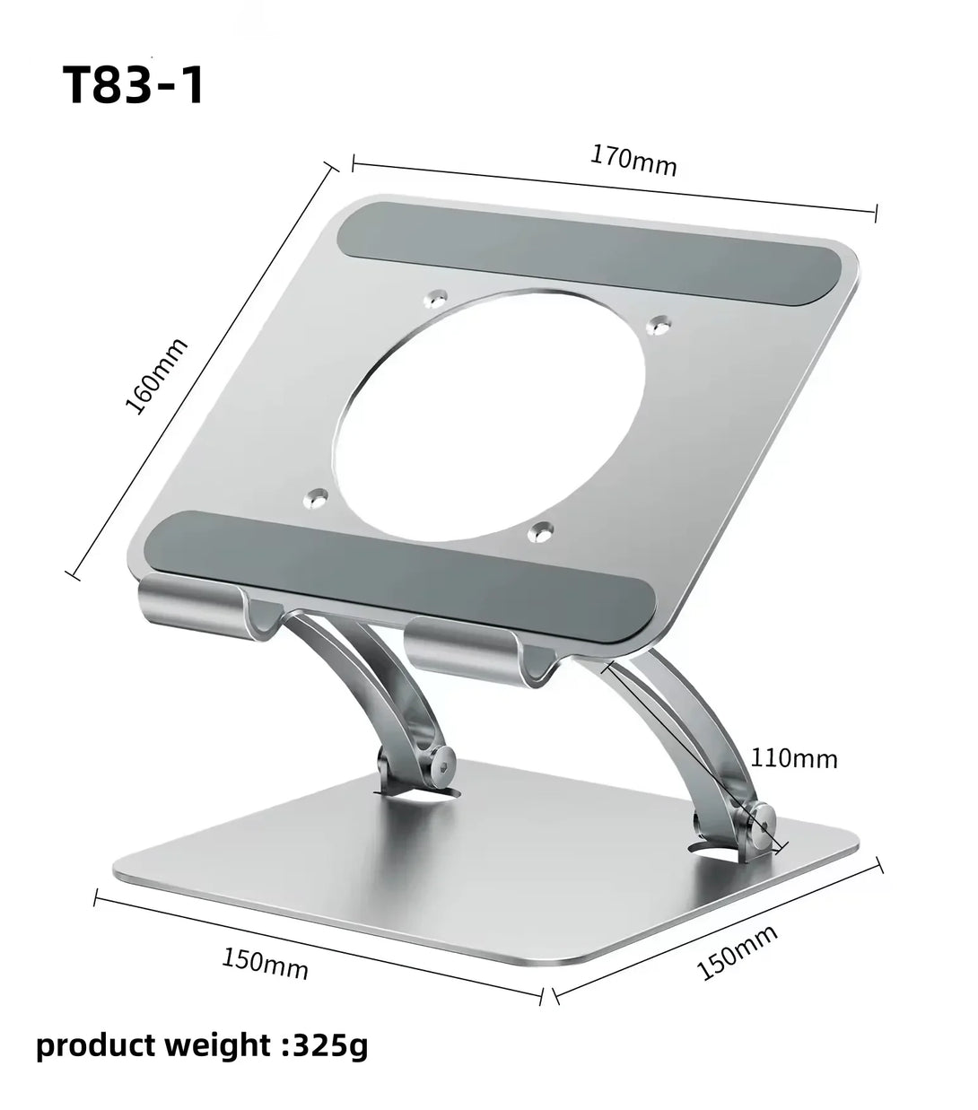 iDock Universal Aluminum Alloy Adjustable Flexible Foldable Desk Portable Tablet Stand Holder Cooling Pad for iPad - iDock Laptopstand