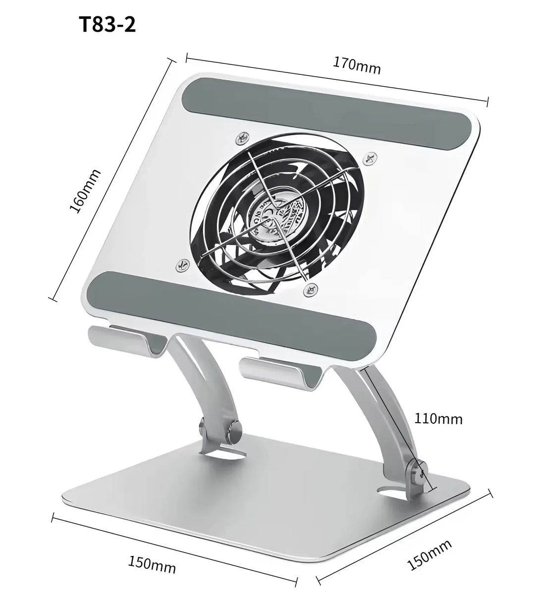 iDock Universal Aluminum Alloy Adjustable Flexible Foldable Desk Portable Tablet Stand Holder Cooling Pad for iPad - iDock Laptopstand