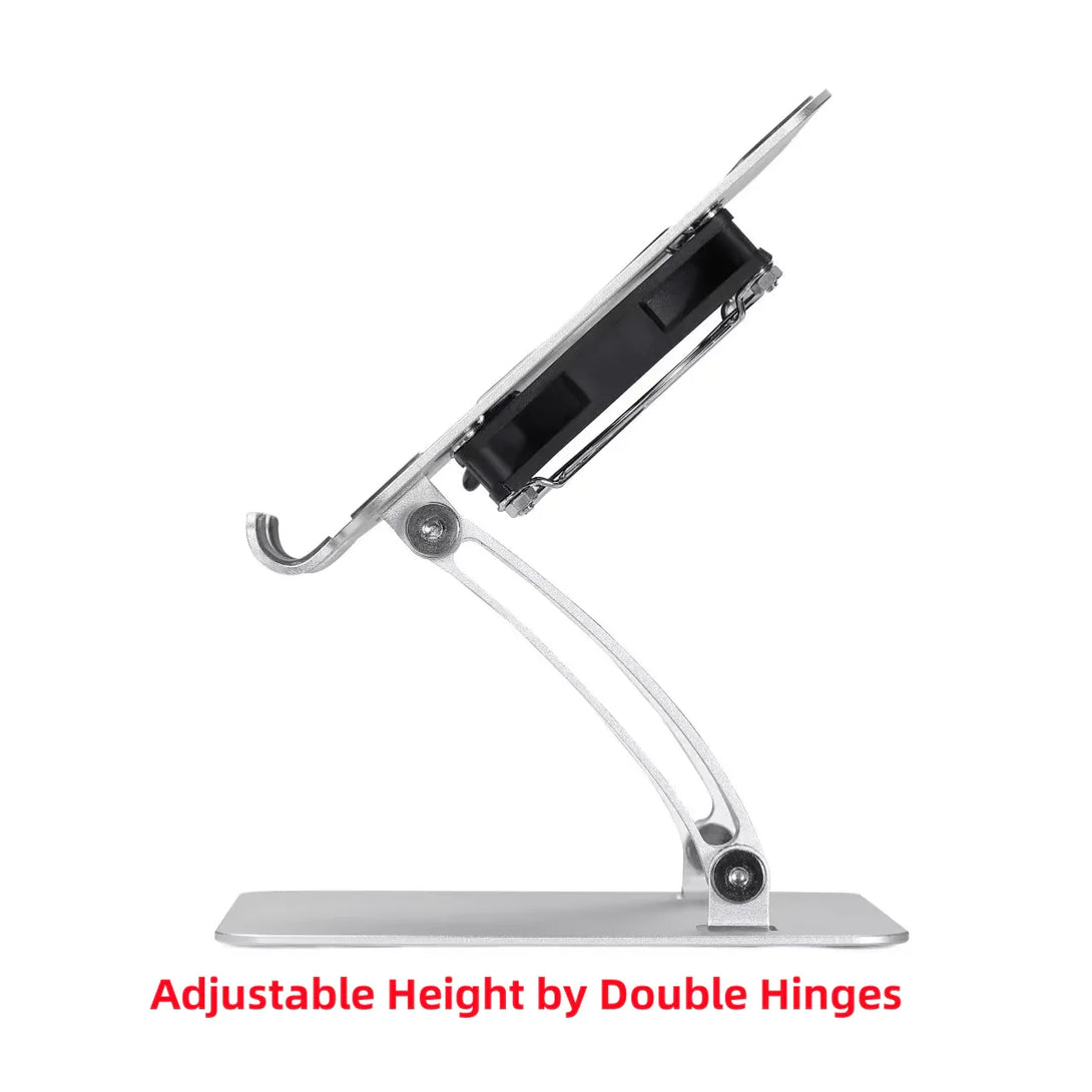 iDock Universal Aluminum Alloy Adjustable Flexible Foldable Desk Portable Tablet Stand Holder Cooling Pad for iPad - iDock Laptopstand