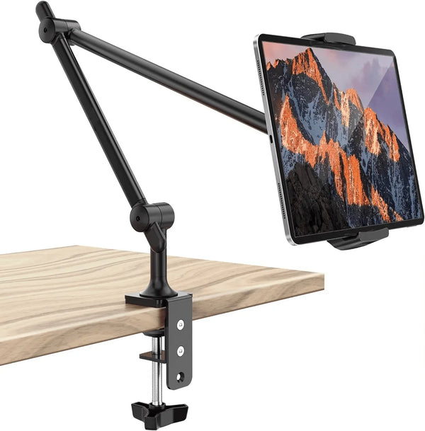 iDock Universal Bed Desk 360 rotation Long Arm Desktop Mount Clamp Phone Tablet Stand Holder for iPad for iPhone - iDock Laptopstand