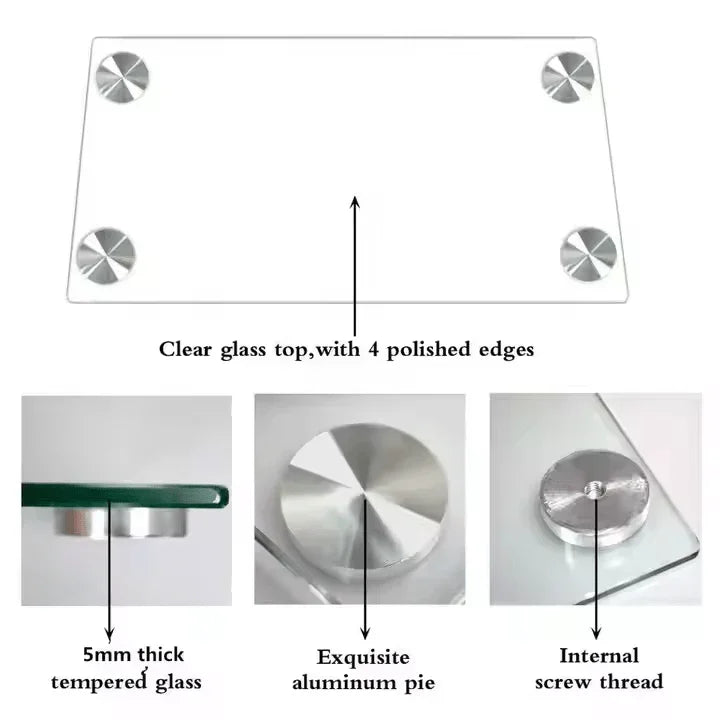iDock Universal Desk Tempered Glass Printer TV Laptop Computer LCD Monitor Riser Stand - iDock Laptopstand