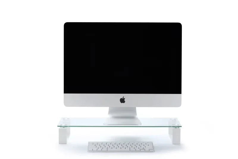 iDock Universal Desk Tempered Glass Printer TV Laptop Computer LCD Monitor Riser Stand - iDock Laptopstand