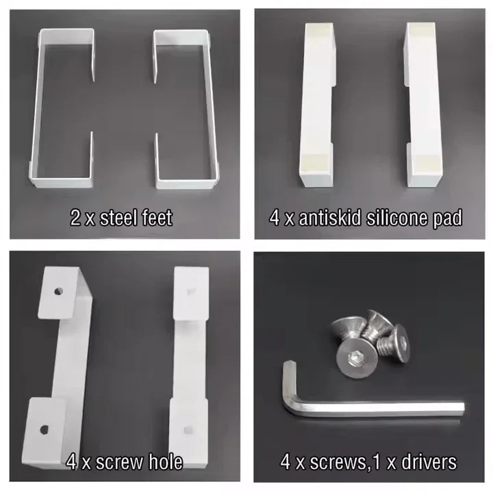 iDock Universal Desk Tempered Glass Printer TV Laptop Computer LCD Monitor Riser Stand - iDock Laptopstand