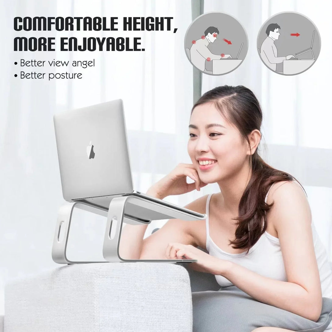 iDock Universal Ergonomic Detachable Portable Foldable Aluminum Desk Notebook Laptop Riser Stand - iDock Laptopstand