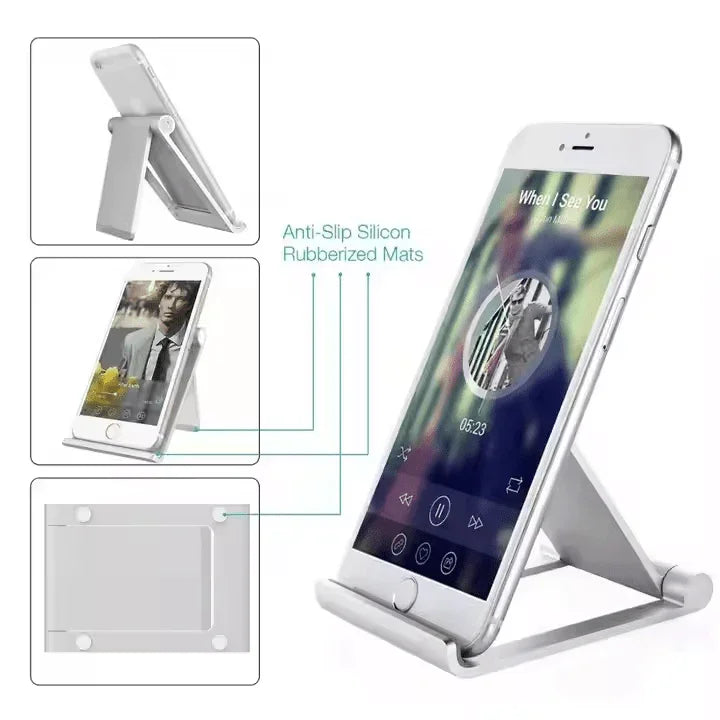 iDock Universal Foldable Flexible Mobile Phone Stand Holder 360 Rotation Cell Phone Holder - iDock Laptopstand
