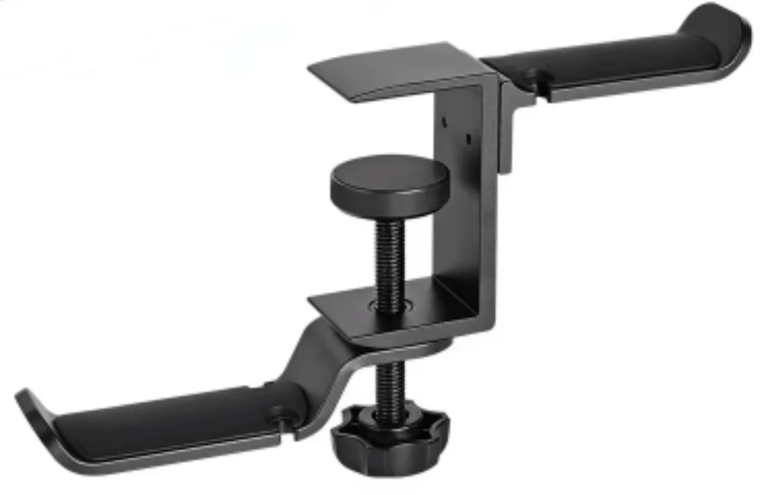 iDock Universal Portable Foldable Aluminum Under Desk Gaming Headphone Hook Headset Clamp Holder Stand - iDock Laptopstand